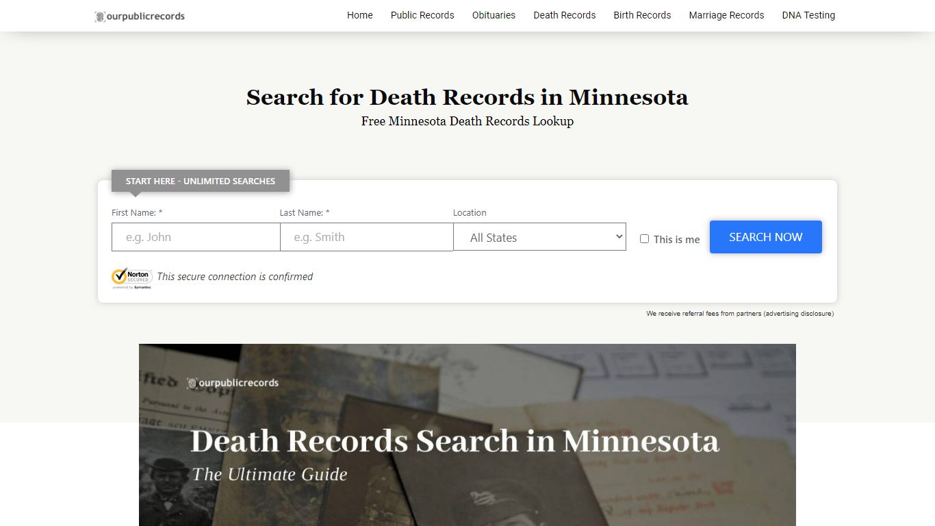 Search for Death Records in Minnesota - Public Records Search